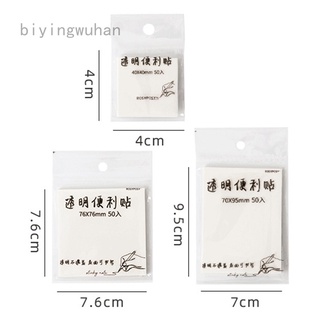 Biyingwuhan Simple desgarrable nota transparente papel nota adhesiva bloc de notas