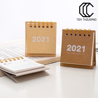 Calendario de papel sólido 2021 Agenda anual planificador diario planificador de escritorio