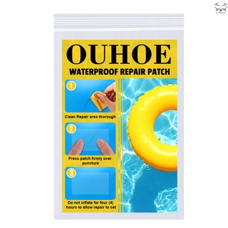 ouhoe 20 pzs parche impermeable para reparación a prueba de fugas para nadar anillo de natación/artículos inflables