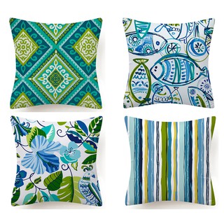 40×40,45×45,50×50,60×60,70×70, fundas de cojines geométricos verdes, fundas de almohada de sofá, almohadas de decoración del hogar.