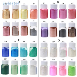 Kyl 8 colores 10g De Resina colorante en polvo juego De Pigmentos nacarado Resina epoxi color tonificador joyería fabricación (1)