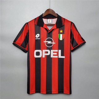 Retro 96/97 Ac Milan Home Shirt De Futebo Camiseta De Fútbol