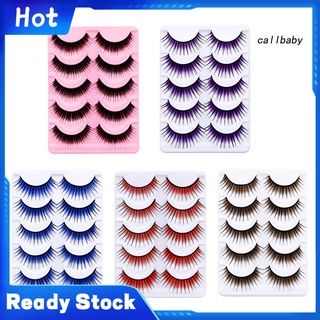 <CALLBABY> 5Pairs Colorful Long Thick Fake Eye Lash Makeup Stage Party Eyelash Extension
