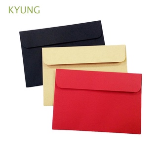 kyung sobres de alta calidad vintage suministros de letras sobres de papel en blanco negro rojo estacionario para la escuela oficina de negocios papel kraft retro tarjeta de regalo sobre