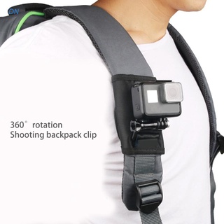 [diannaobang]Mochila De clip De 360 grados ajustable para Montar en el hombro compatible con Insta 360 cámaras De acción