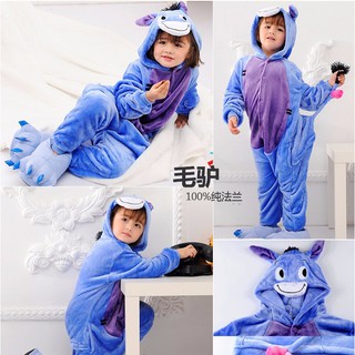 Stitch Kigurumi para niños niños unicornio Panda pijamas de invierno de franela caliente ropa de dormir niños niñas animales Onesies monos (7)