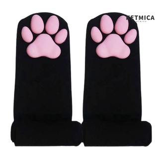 JCFS🔥Productos al contado🔥ketmica calcetines suaves 3D gatito pata almohadilla lindo rosa muslo calcetines altos para Cosplay