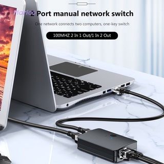 [nuevo] 2 puertos 100 m RJ45 conmutador de red LAN Ethernet conmutador 2 vías compartir adaptador Hub-MA