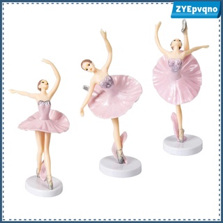 pack de 3 bailarinas tutu cupcake toppers rosa ballet girl cupcake picks baby shower