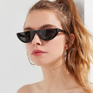 gafas de sol de medio círculo de ojo de gato para mujeres pequeñas vintage sunnies studios estética sombras gafas de sol para las mujeres gafas de color
