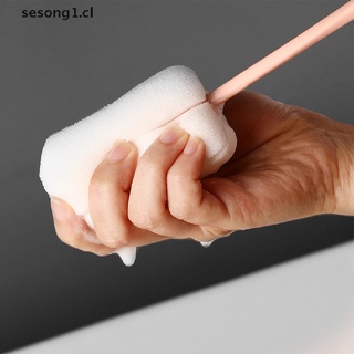 【sesong1】 Glass Long Handle Cleaning Sponge Brush Kitchen Cleaning Tool Accessories CL