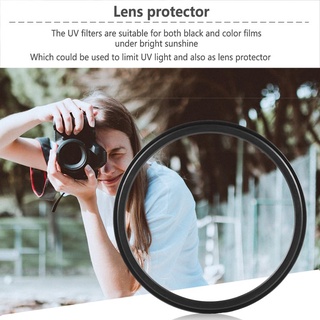 qilin: cámara réflex digital uv ultravioleta haze de 58 mm/protección de lente de metal/filtro de lente (2)