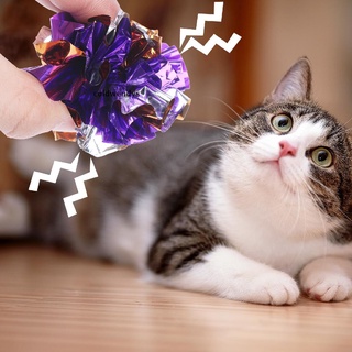 [frío] 22 piezas juguetes de gato de plástico ruidoso gato bolas jingle bolas crinkle bolas