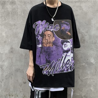 Impreso camisetas de verano hip-hop calle europea y americana rap personajes de media manga t-shirt suelto de gran tamaño de manga corta t-shirt para hombres y mujeres