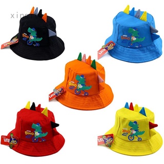 Xinqite Verano Bebé Precioso De Dibujos Animados Dinosaurio Cubo Sombreros Niños Al Aire Libre Sombrero De Sol