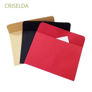 CRISELDA alta calidad sobres de papel simplicidad tarjeta de regalo sobres negro rojo para la escuela oficina de negocios papelería invitación papel Kraft Vintage carta suministros