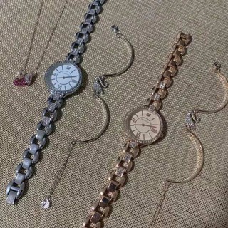 Swarovski reloj De cuarzo con diamantes De cuarzo con Marca De Cisne caliente para mujeres (5)
