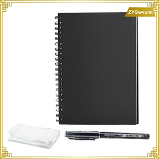 negro inteligente reutilizable cuaderno forrado cuaderno espiral bloc de notas de oficina dibujo