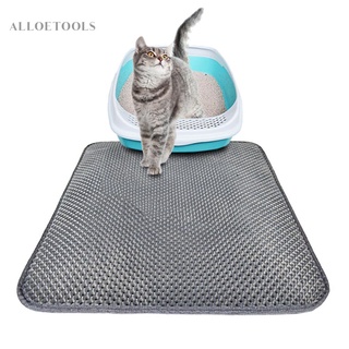Alo-Plegable doble cara impermeable gato estera gatito almohadilla de basura trampa cama herramienta