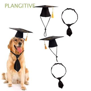 plangitive nueva mascota trajes de graduación gorra académica fotografía ropas graduación corbata moda fiesta sombreros cosplay juguete perro sombrero