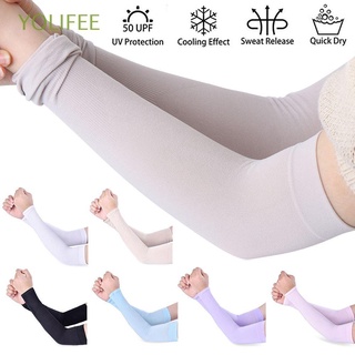 YOLIFEE New Arm Cover Sportswear Sun Protection Arm Sleeves Warmer Running Summer Cooling Exposed thumb Basketball Outdoor Sport/Multicolor