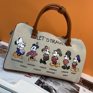 Lona Mickey impreso bolsa de viaje 2021 nuevo de dibujos animados de gran capacidad de negocios de viaje de gimnasio bolsa de ocio bolsa de lona de embarque