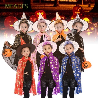 MEADES Funny Children Cosplay Costumes Terrible Performance Clothes Halloween Cloak Sets Trendy Bat Hat Pumpkin Show Gothic Unisex Scary Costumes/Multicolor