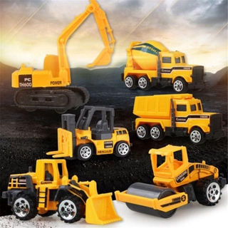 6 Tipos Mini Diecast juguete De construcción para niños