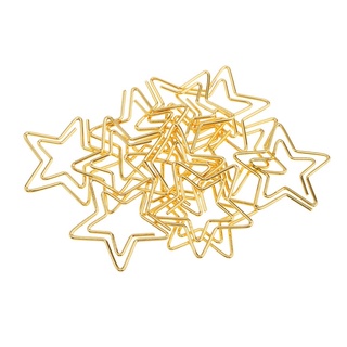 12 piezas de clips de papel dorados pequeños, clips de papel en forma de estrella de metal