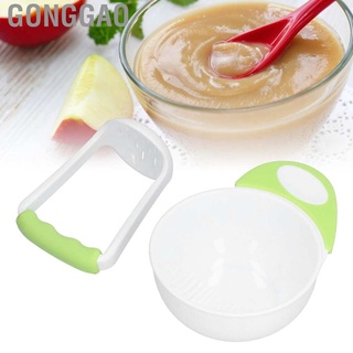 gonggao baby food masher bowl set antideslizante mango largo fruta vegetal puré de puré con varilla de molienda (4)