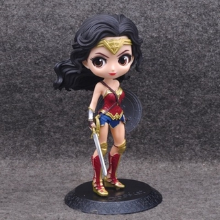 Figura De Acción Q posket Wonder Woman Black widow Harley Quinn Payaso Chica Superhéroe PVC Anime Figuras Coleccionables Juguetes Para Niños (6)