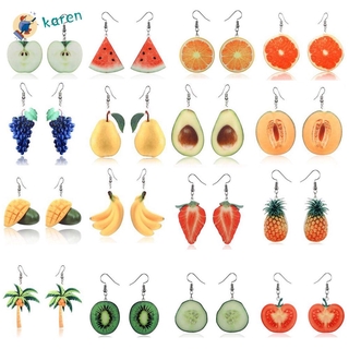 Kr 1 Par De aretes De Fruta/naranja De piña/aguacate/lujo/ Mango/frecuencia/nariz/dragon