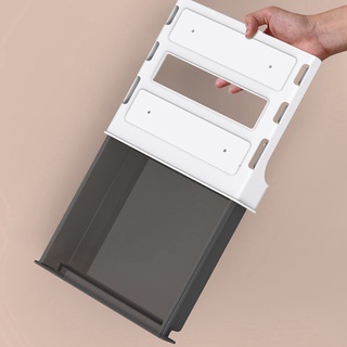 Yuantenggm bajo escritorio cajón adhesivo caja de almacenamiento para oficina titular de la pluma oculta caja de clasificación bandeja organizador (4)