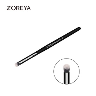 zoreya marca sombra de ojos mezcla de maquillaje cepillo clásico negro mango de madera suave sintético cepillos cosméticos para la belleza