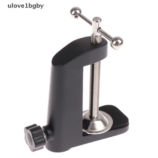ulo: 1 abrazadera de montaje de mesa de metal resistente para micrófono, lámpara de mesa, soporte de soporte.