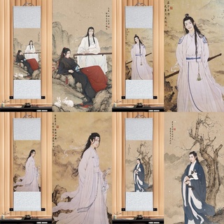 the untamed wei wuxian lan wangji impreso póster imagen cosplay prop decoración de pared para mujeres hombres regalo 1pcs (1)