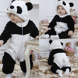 OD Moda Niño Niña Lindo Invierno Cálido Panda Animal De Una Sola Pieza Mono (1)
