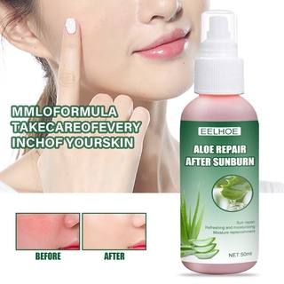 engfeimi 50ml aloe gel spray natural portátil esencia herbal sunburn aloe reparación spray para exteriores (1)