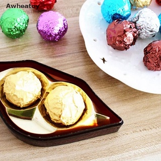 Awheatoy 100X Aluminum Wrapper Chocolate Paper Candy Wrapping Tin Embossing Gift Paper *Hot Sale