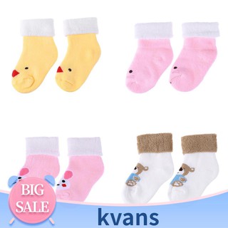 calcetines cálidos/calcetines cálidos para bebé recién nacido/animal de dibujos animados con moño/calcetines para interiores-k (1)
