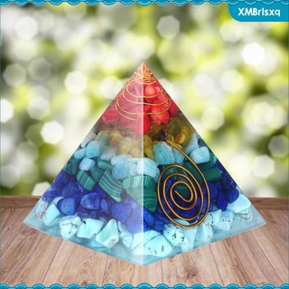 Natural Crystal Pyramid Orgone Amethyst Meditation Heal Stone Ornament