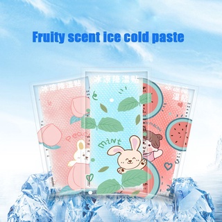 PANDORA Relieve Heat Cooling Stickers Fruit Scent Refreshing Ice-cold Paste Sticker Anti-drowsy Elasticity Cool Down Quickly Summer (8)