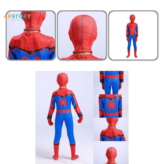 ahstory_ disfraz de cosplay de fiesta fácil de llevar para niños, diseño de spider man, resistente al desgaste para el juego