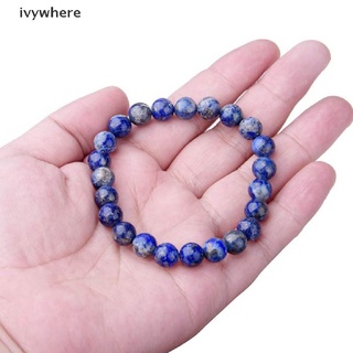 ivywhere pulseras de cuentas de lapislázuli naturales de 8 mm/pulseras elásticas unisex/regalos de joyería cl (5)