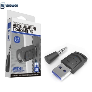 para PS5 / para PS4 / PC Transmissor de áudio compatível com Bluetooth PC Adaptador compatível com Bluetooth Receptor de fone de ouvido sem fio com microfone