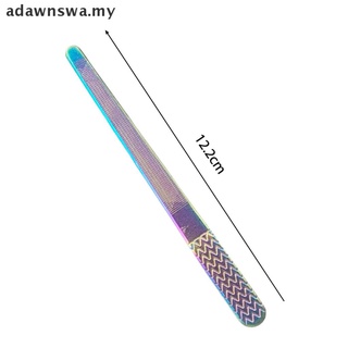 Adawa - esmalte de uñas de doble cara de acero inoxidable, herramienta de exfoliación de pedicura de uñas.
