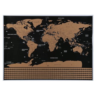 82.5x59cm mapa de arañazos de la edición mundial de viajes Deluxe Scratch Off Map mapa del mundo póster viajero registro diario