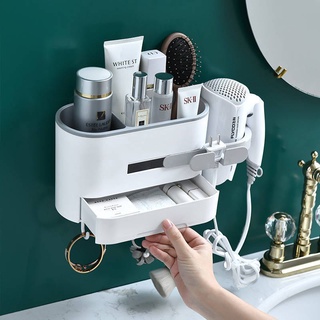 manos libres secador de pelo titular caja de almacenamiento curling hierro estante para baño organizador estante de almacenamiento accesorios de baño hogar