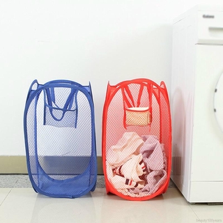 cesta de ropa de lavandería plegable de malla de lavado de lavandería cesta de gran capacidad bolsa de almacenamiento de ropa de los niños de juguete cubo de almacenamiento