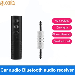 Kit De Coche compatible Con Bluetooth Manos Libres Auto Jack 3.5 Mm Música Inalámbrica MP3 Adaptador De Audio Receptor Para Auriculares [QUEENKA]